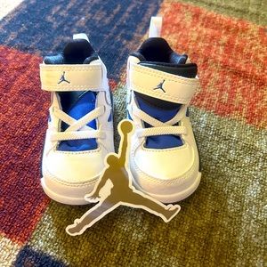 Blue and White Jordans